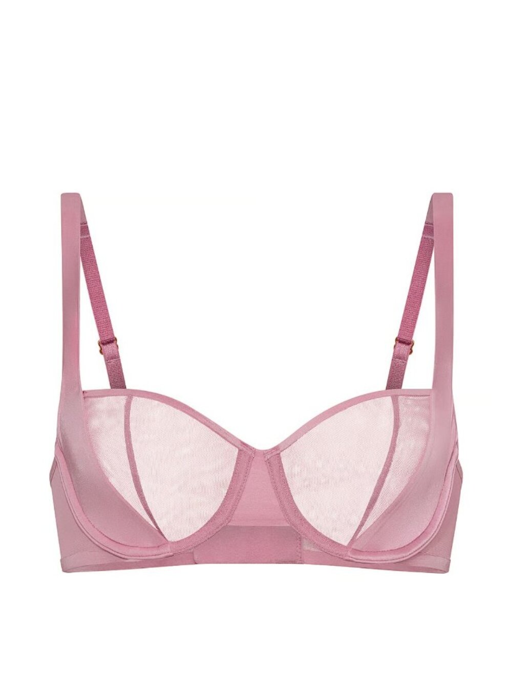 New! Victoria’s Secret Dusk Rose Sheer Reveal Balconette Bra 34DDD 34555